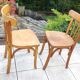 Pair of foot bistro chairs with bows / vintage 40-50s