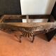 Antique wall console in carved walnut, Louis XV style, 19th century.