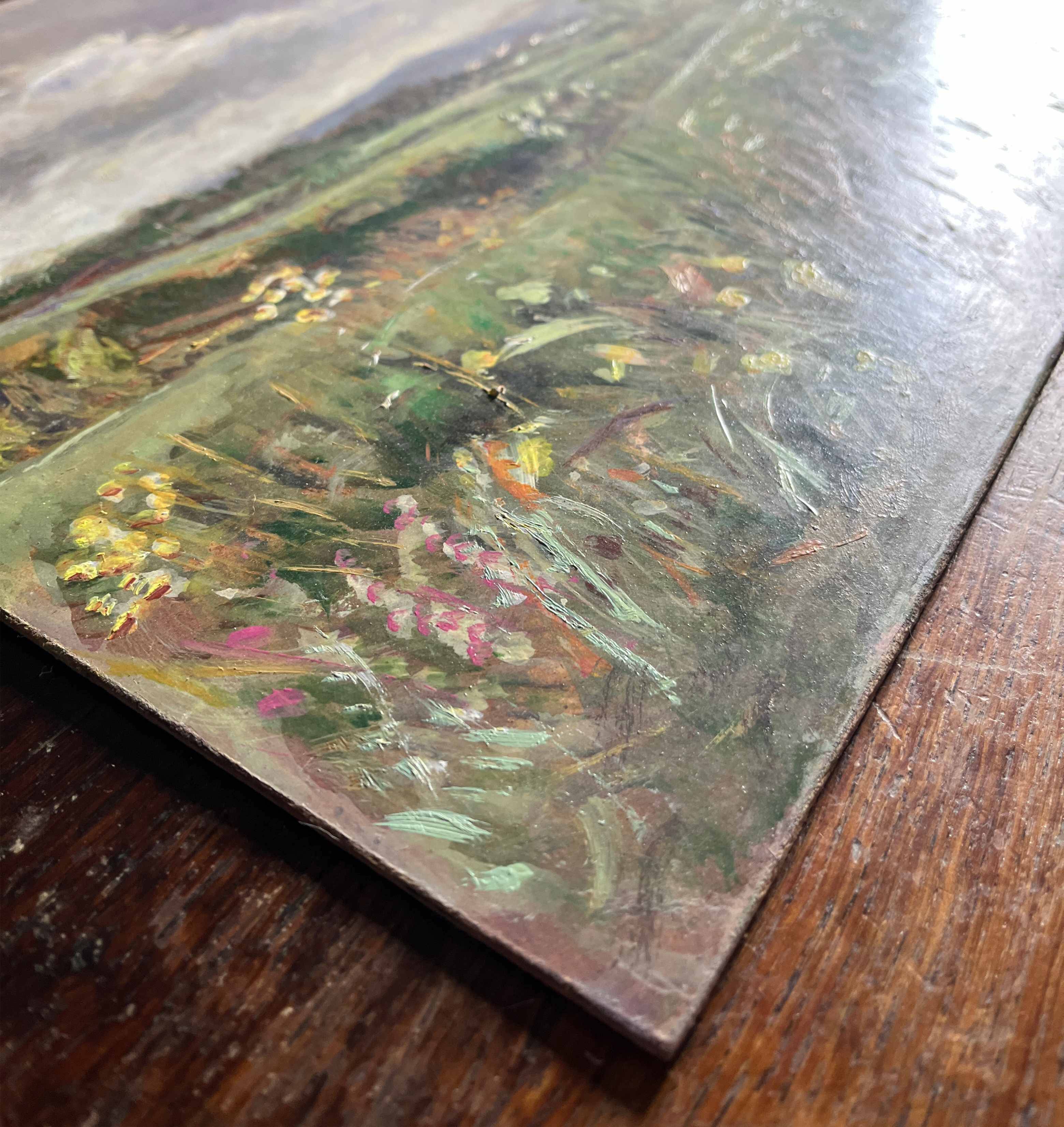 Tableau HSP "Windy Prairie" signed Guignaux? 20th century.