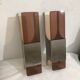 Pair of metal and plexiglass sconces 1970