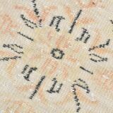 6x10 Large Cream & Black Oriental Vintage Rug, 192x307Cm