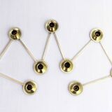 Margareta candle holder by Lars Holmström, brass accordion candle holder 1950