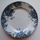 6 assiettes plates moulin des loups terre de fer bleu et blanc