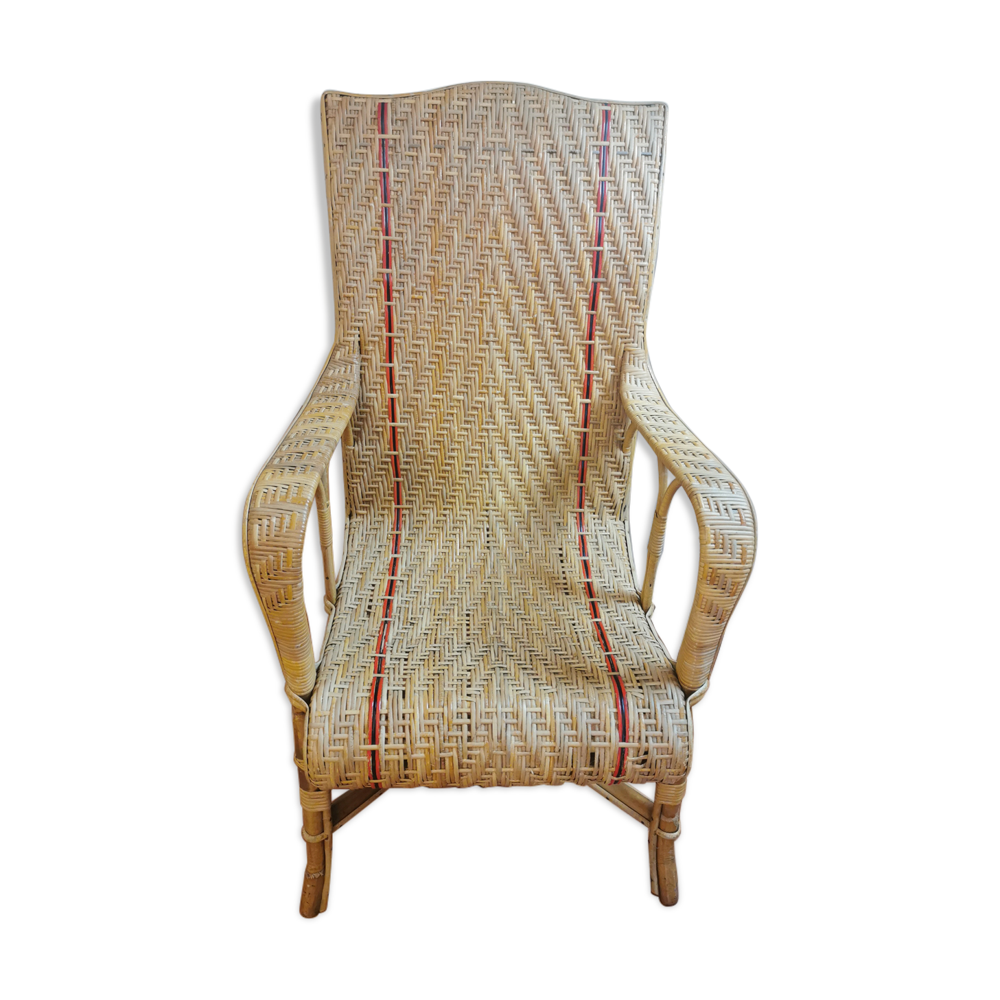 Rattan/wicker armchair 30s