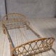 Vintage rattan basket sofa bed - 1950s