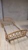 Vintage rattan basket sofa bed - 1950s