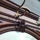 Monumental Art Nouveau wardrobe • walnut & brass