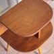 Vintage wooden bedside table, wooden bedside table with compass legs