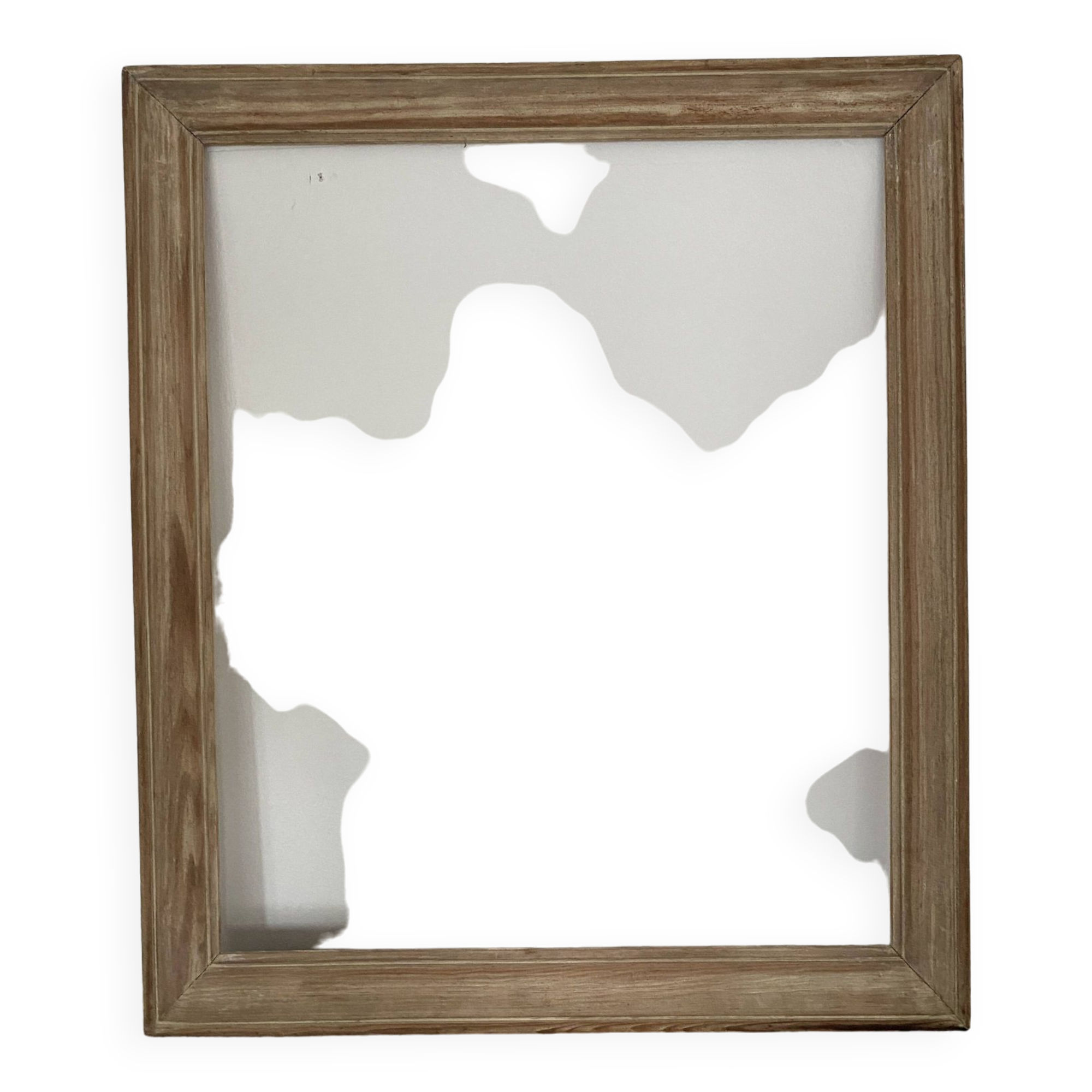 Old patinated / limed wood frame 89x76 cm