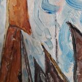 Marine oil on canvas signed Raveleau