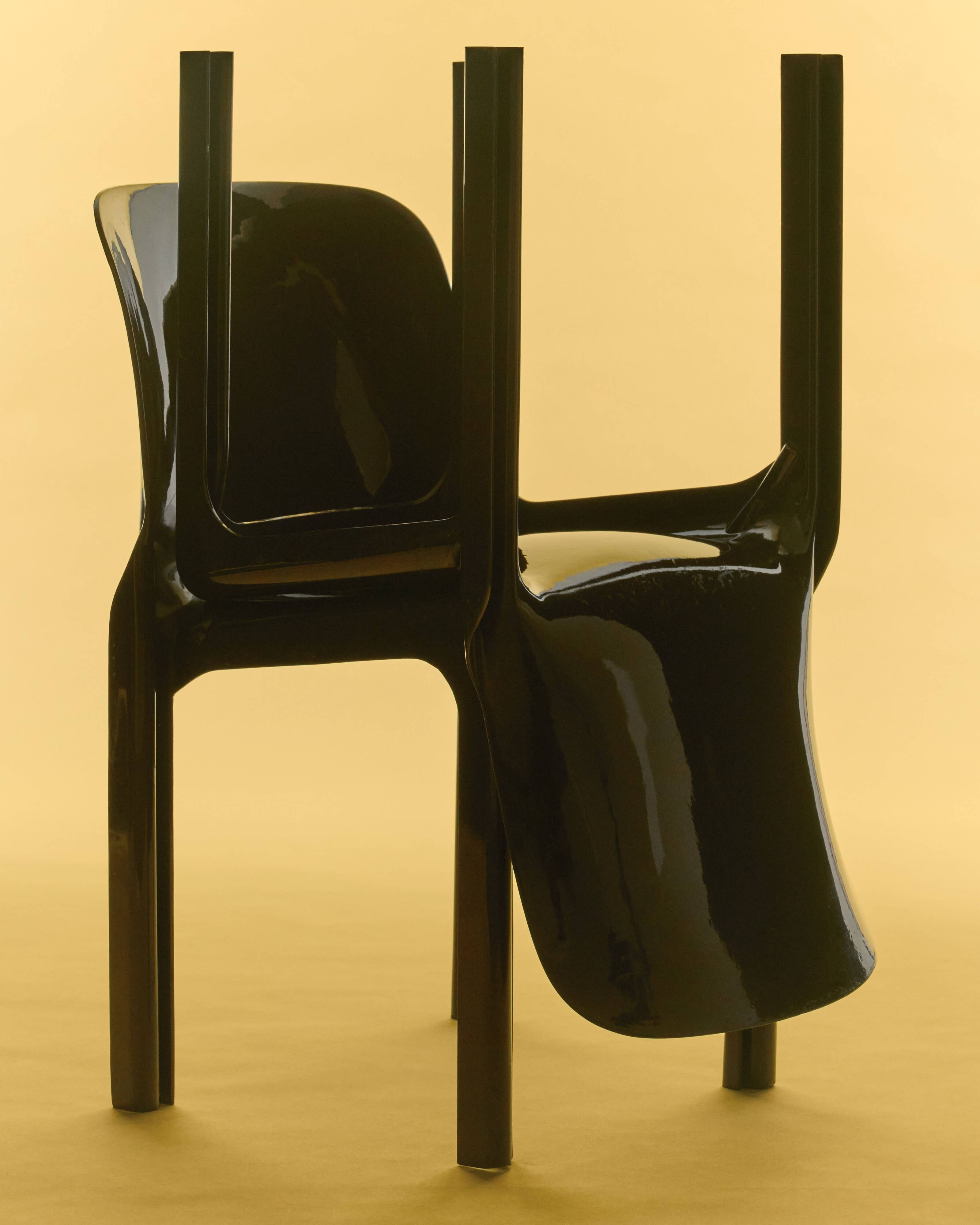 Set de 4 chaises Selene marron Magistretti Artemide