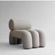 Paire de fauteuils contemporain - couleur taupe - tissu résistant au soleil