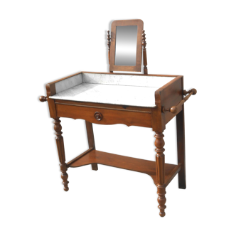 marble dressing table and mirror