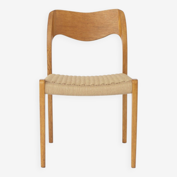 1 of 3 Niels Moller Chair, model 71 Oak, 1950s Vintage Danish