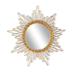 Mirror sun in braided rattan.