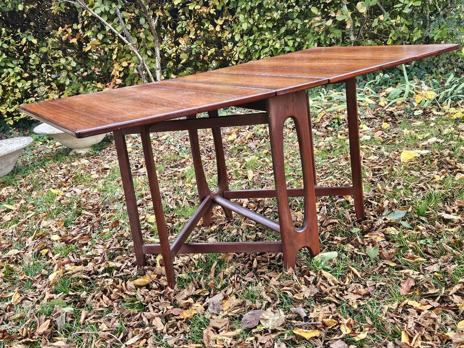 Table pliante Bendt Winge design scandinave 50-60 palissandre Kleppe