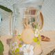 Carafe patterns flowers in glass -vintage