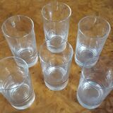 6 verres orangeade cristal
