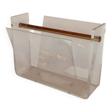 Acrylic magazine rack by David Lange
