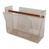 Acrylic magazine rack by David Lange