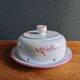 Vintage Ceramic Cheese Dome – Floral Branch Decor