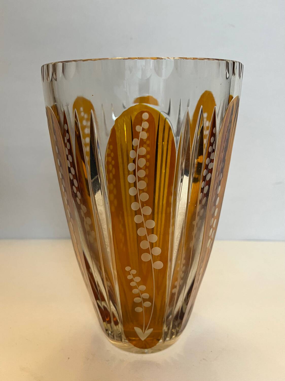 Vintage cut crystal vase