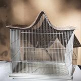 Iron and wicker bird cage