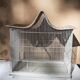 Cage à oiseau en fer et osier
