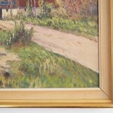 Painting „The Chalet at the Mountain Stream”, Scandinavian design, 1970s