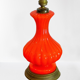 Lampe balustre ou bouteille couleur corail époque napoléon III second empire ou 1900 art nouvea