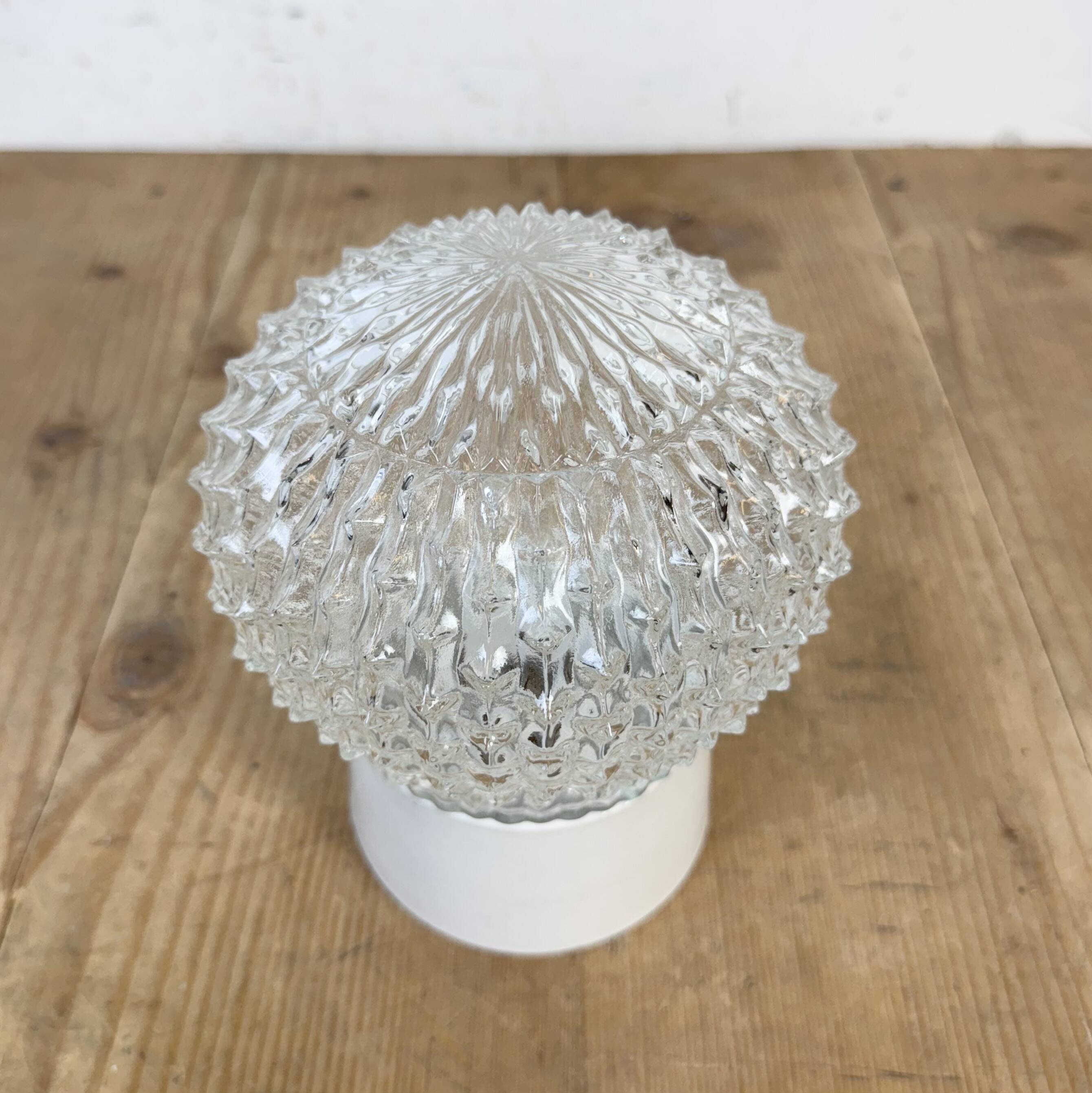 Vintage White Porcelain Ceiling Light, 1970s