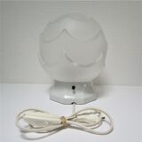 Porcelain ball lamp and art deco style glass