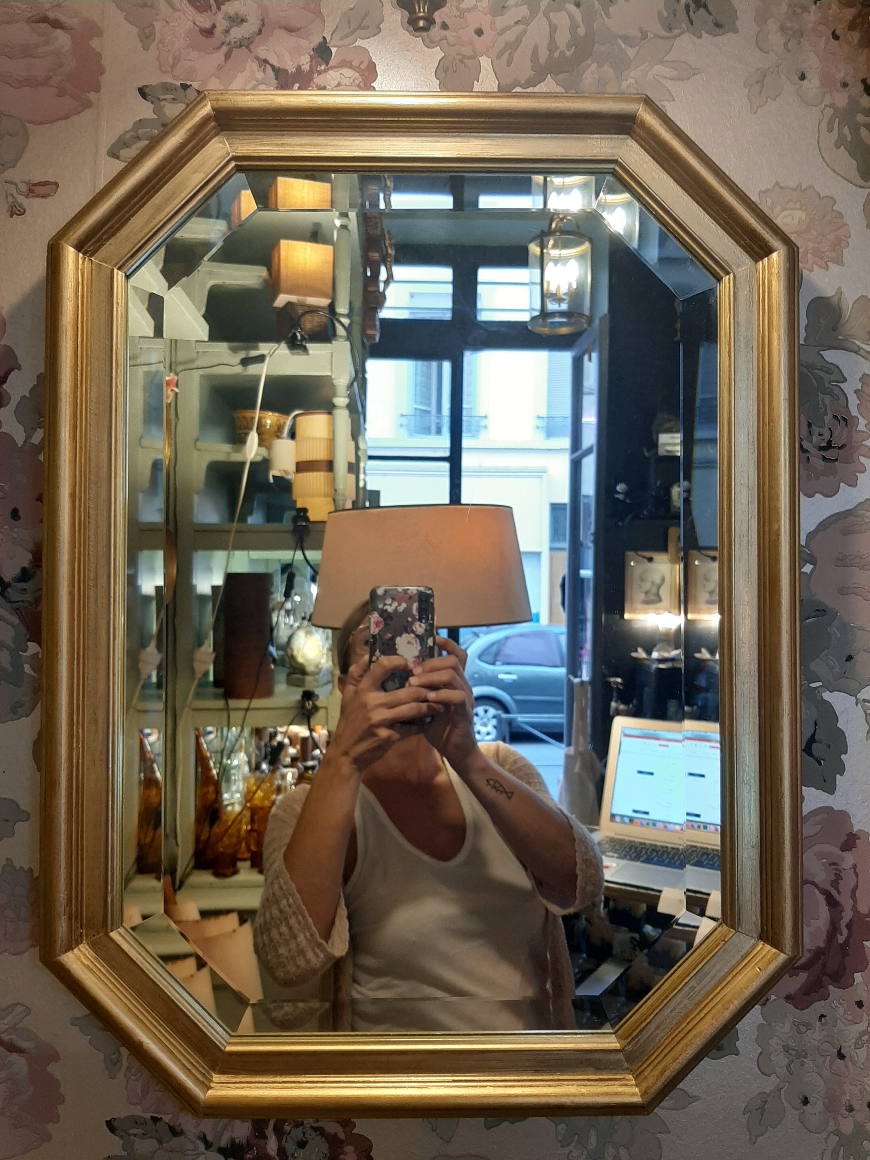 Gilded wooden mirror 43x57cm