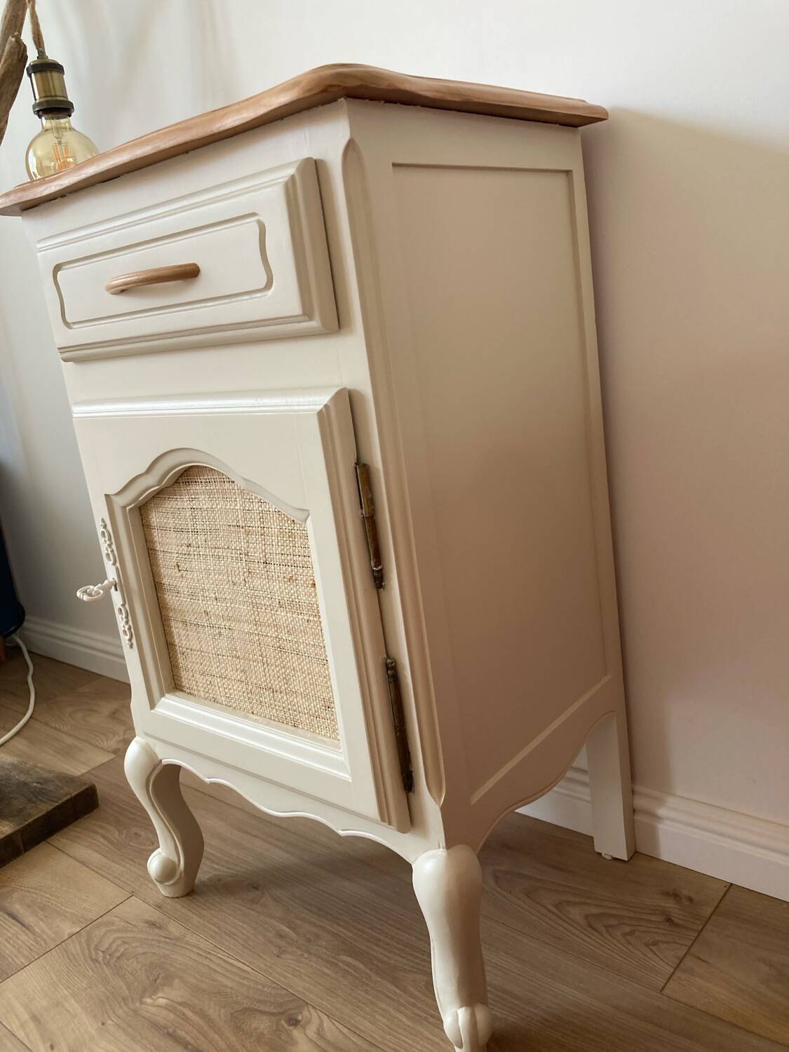 Wooden bedside table