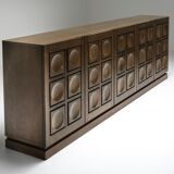 1970 oak graphic buffet