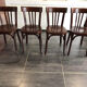 Suite de 4 chaises de bistrot Baumann vintage