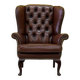 Fauteuil Chesterfield traditionnel anglais en cuir