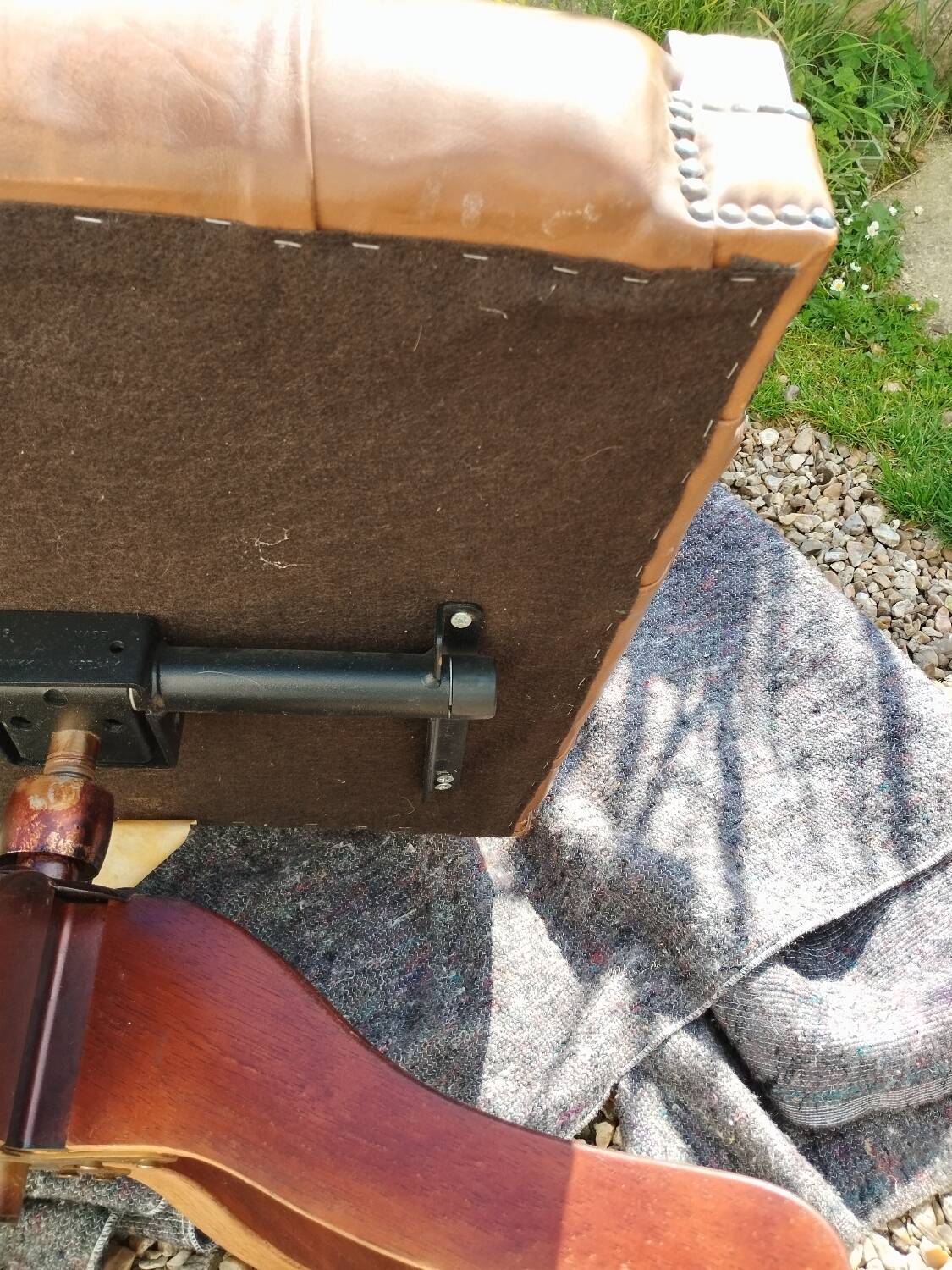 Chesterfield desk chair in antique leather