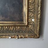 Oil on wood old portrait decoration antique countryside baroque molded