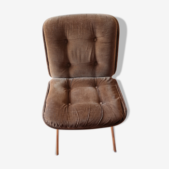 Fauteuil vintage velours