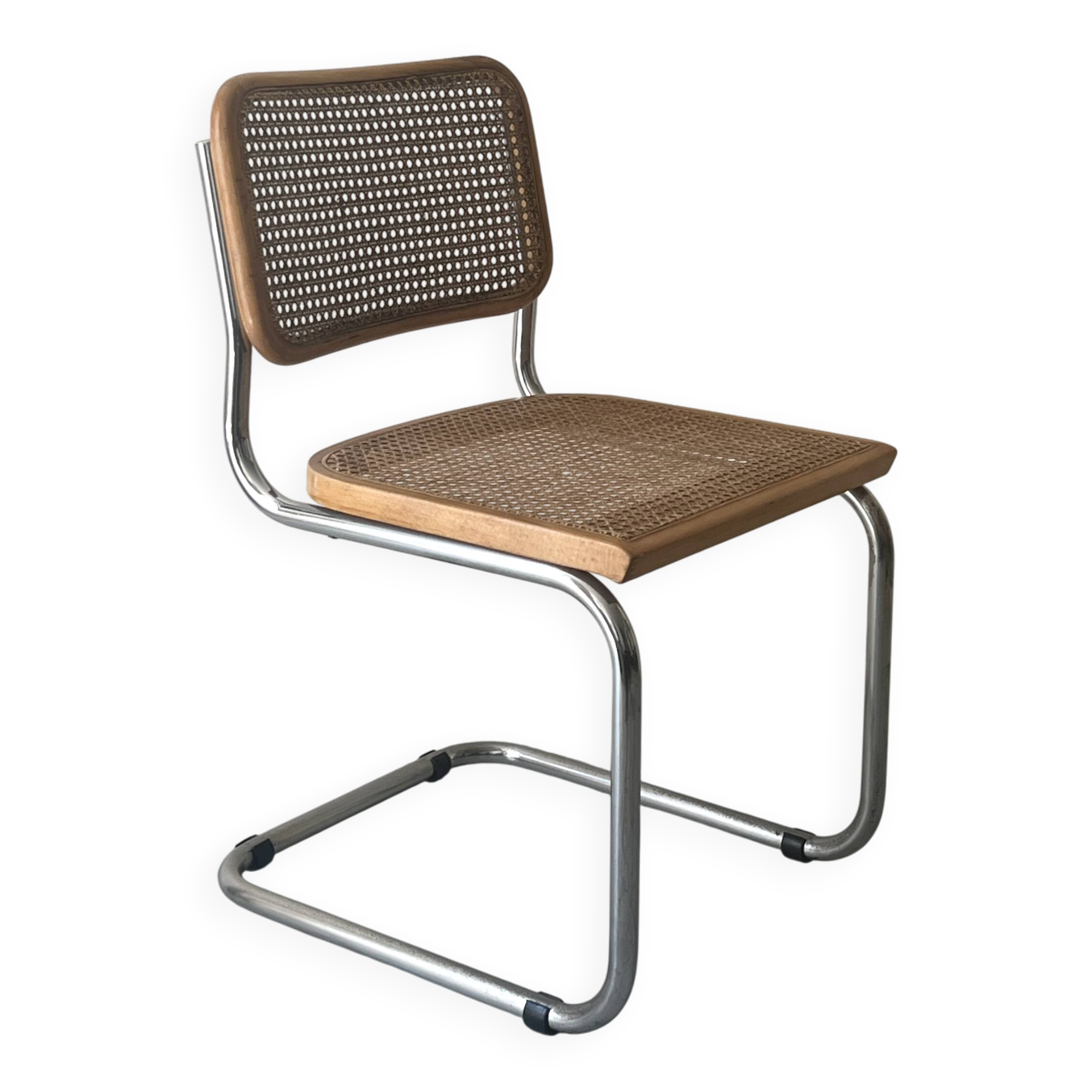 Cesca chair by Marcel Breuer in chrome and wood, 1970