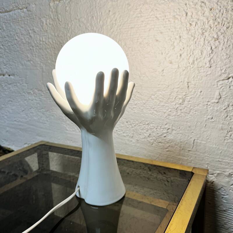 Vintage ceramic hand lamp