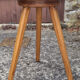 Pair of wooden tripod stools, tapered feet, vintage, 60s