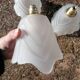 Lot de 3 baladeuses suspensions tulipes Art déco