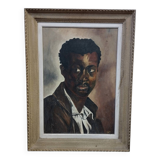 Painting portrait of man oil on canvas