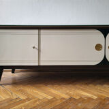 Vintage mid-century modern sideboard with rounded sides, germany 1960s