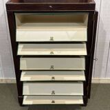 19th century mahogany cardboard box with writing desk
