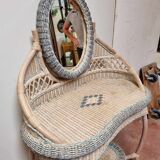 Wicker and rattan dressing table