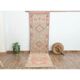 1970s Turkish Oushak Handmade Wool Cotton Orange Runner Rug 92x348