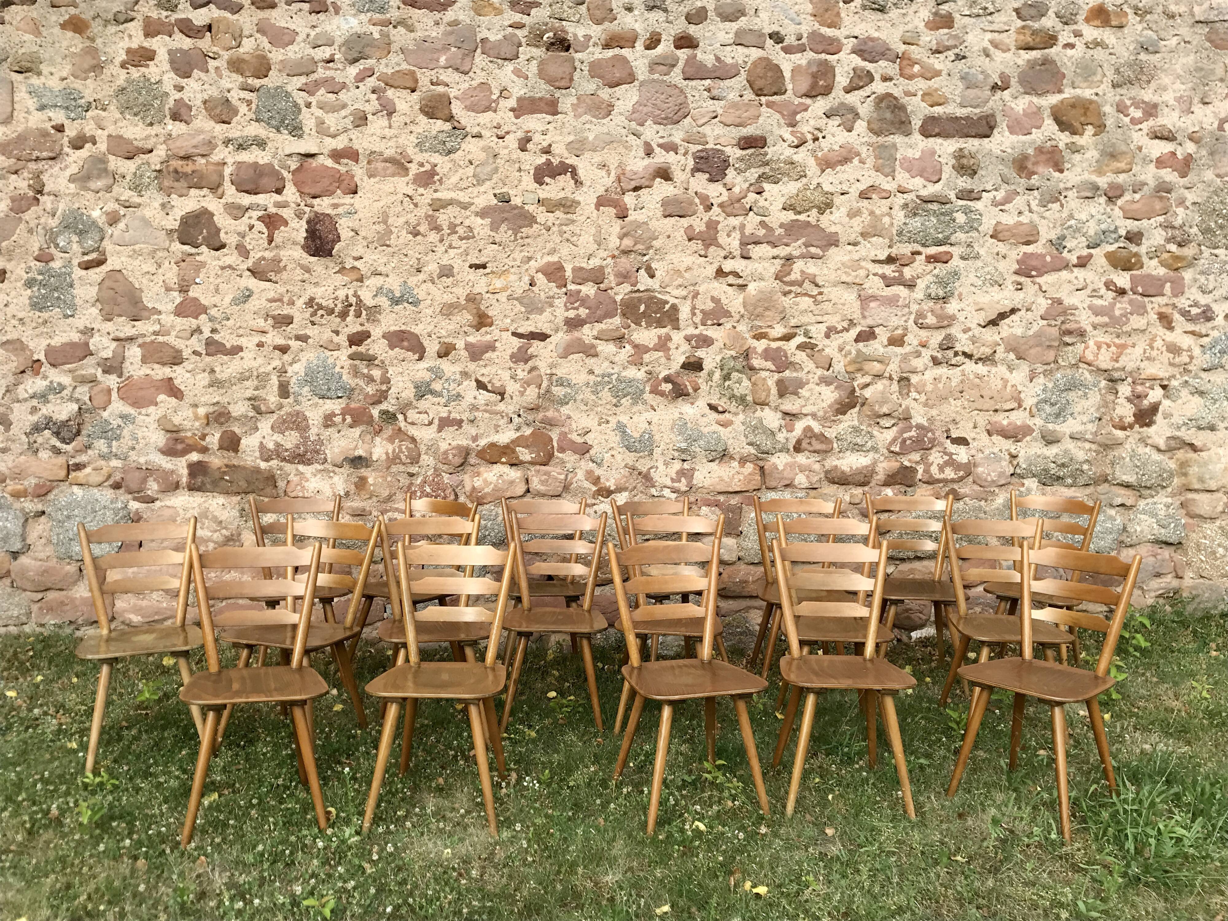 66 Scandinavian chairs or vintage wooden bistro